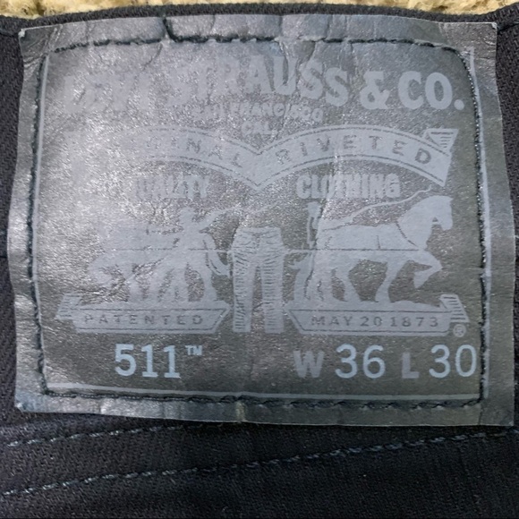 Levi’s 511 Slim 36x30 Stretch New With Tags Black Jeans - Picture 12 of 15